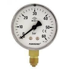 PAKKENS 100-100 BAR ALTTAN ÇIKIŞLI MANOMETRE KURU TİP