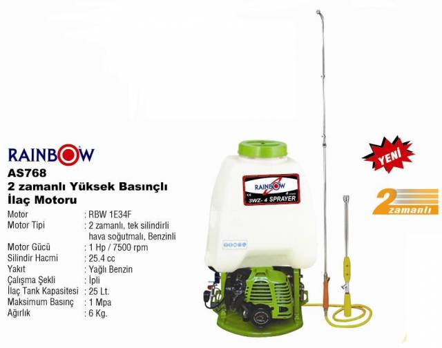 RAİNBOW AS768 2 ZAMANLI  İLAÇ MOTORU