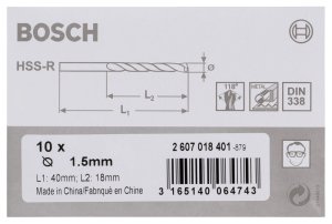 Bosch HSS-R 1,5*40 mm 1'Lİ