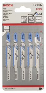 Bosch T 218 A Basic for Metal 5'li