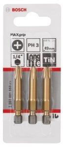 Bosch MaxGrip PH3*49 mm 3'lü